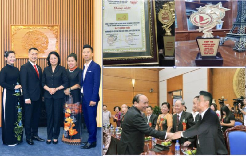 Thủ tướng nước Việt Nam Nguyễn Xuân Phúc và Phó chủ tịch nước Đặng Thị Ngọc Thịnh tiếp thân mật Công ty Tín Thành (Hội những bà mẹ đơn thân)