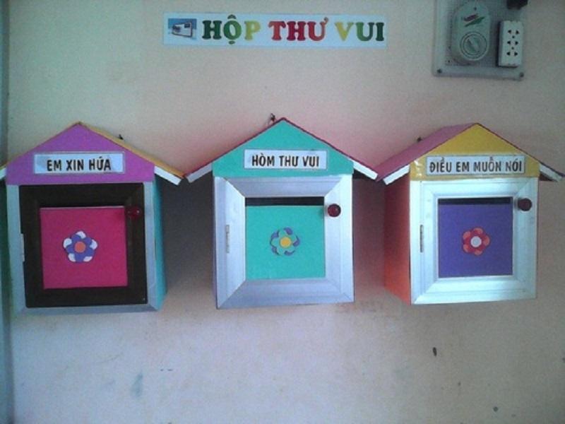 Hộp thư vui trong lớp học.