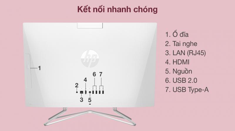 HP AIO 24 df1032d i3 1125G4/4GB/512GB/23.8 inch FullHD/Touch/Bàn phím/Chuột/Win10 (4B6E5PA