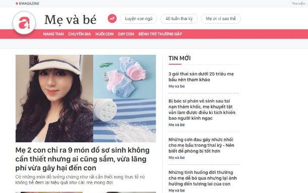 afamily.vn cung cấp nhiều thông tin hữu ích cho mẹ và bé
