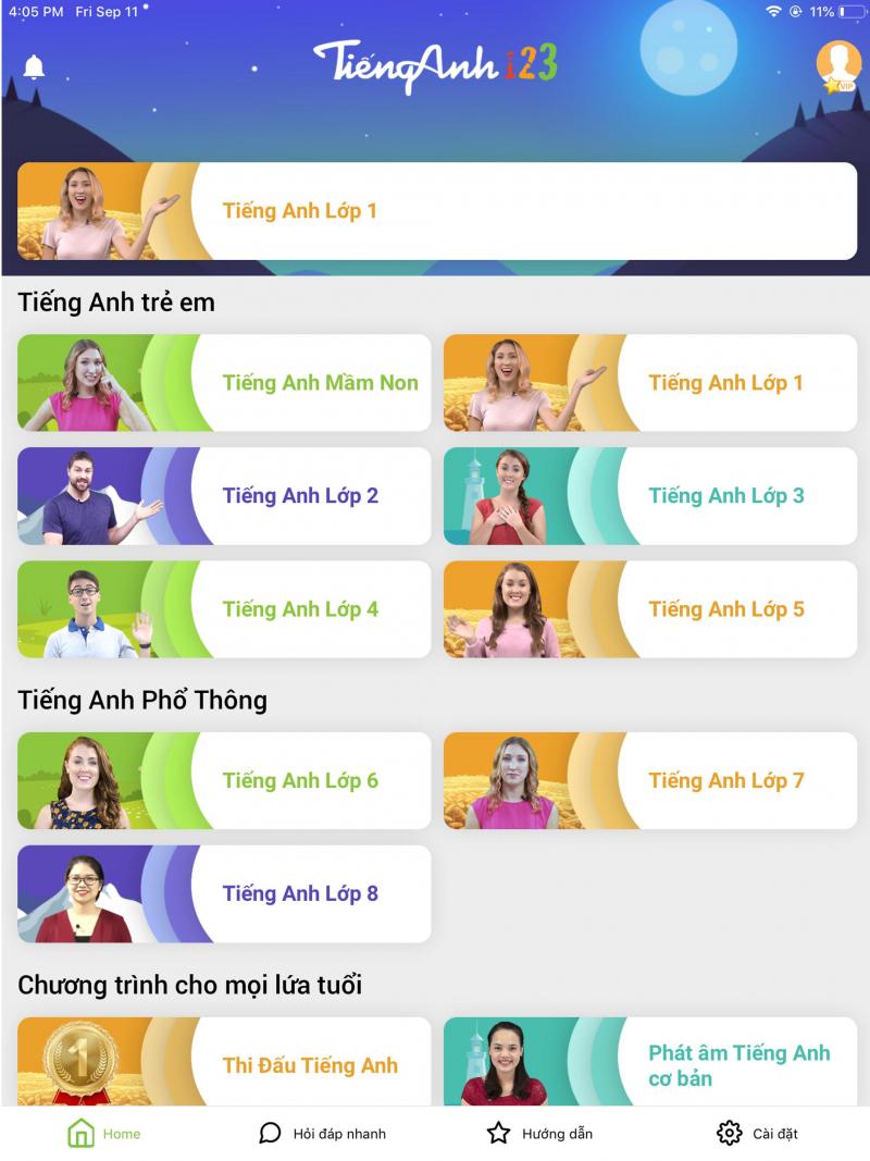 Tiếng anh 123, không còn khoảng cách