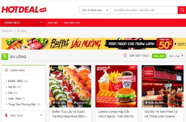 Trang web mang đến cho khách hàng cơ hội mua hàng giảm giá