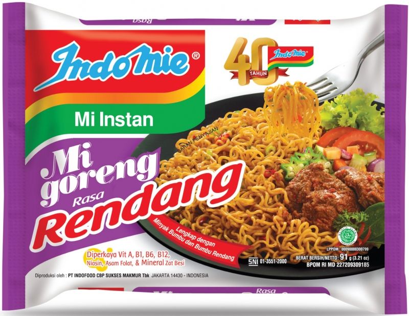 Indomie Mi Instan Mi Goreng Rendang