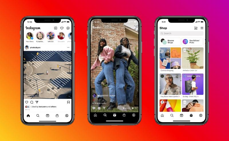Giao diện Instagram trên điện thoại