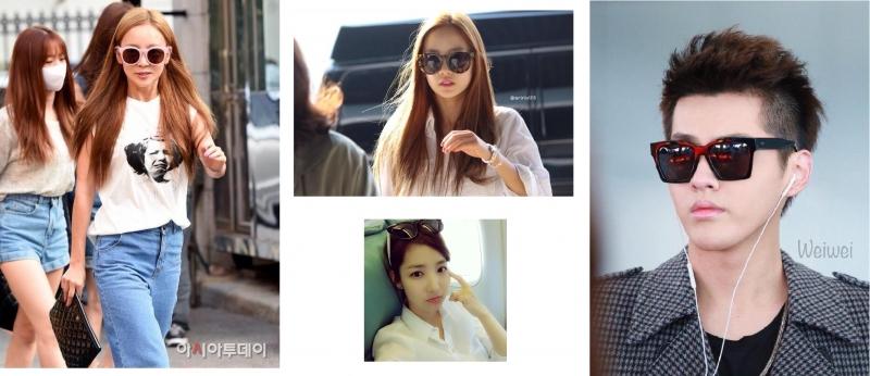 Các sao thời trang với kính mắt do Jessica thiết kế