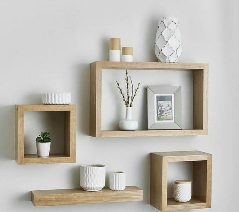 Kệ sách ghép ô chữ nhật phong cách