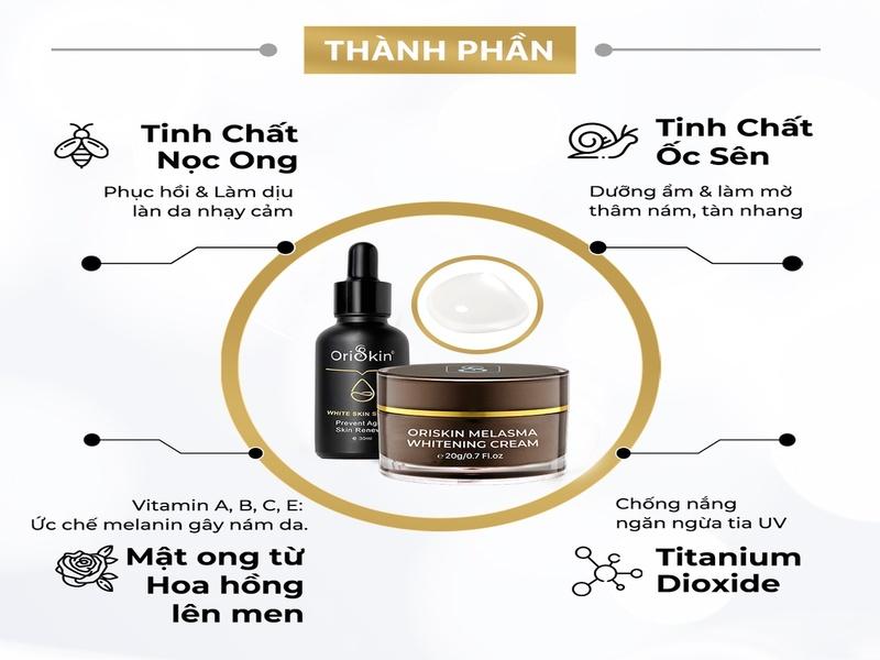 Kem ngăn ngừa nám tàn nhang Oriskin Melasma & Whitening Cream