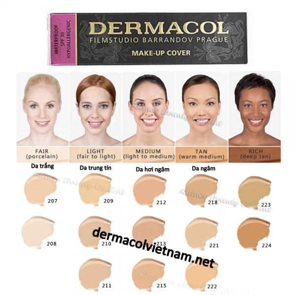 Kem nền che khuyết điểm che hình xăm Dermacol Make-up Cover 30g