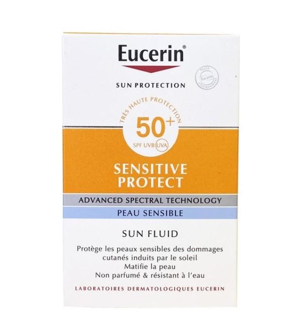 Kem chống nắng cho da nhạy cảm Eucerin Sun Fluid Mattifying SPF50+