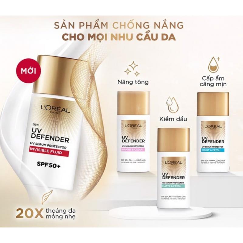 Kem chống nắng dạng tinh chất L’oreal New UV Defender UV Serum Protector SPF50+/PA++++