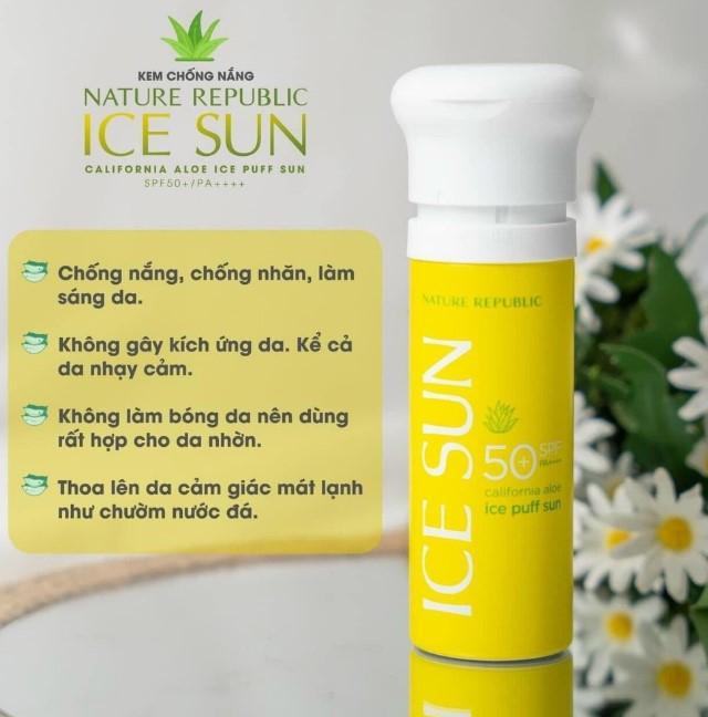 Nature Republic Ice Sun California Aloe Ice Puff Sun SPF50 PA++++