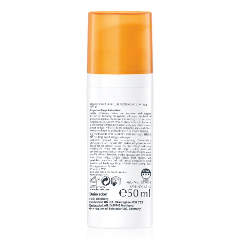 Kem chống nắng giúp ngăn ngừa lão hóa da Eucerin Sun Fluid Photoaging Control SPF 50+ 50ml