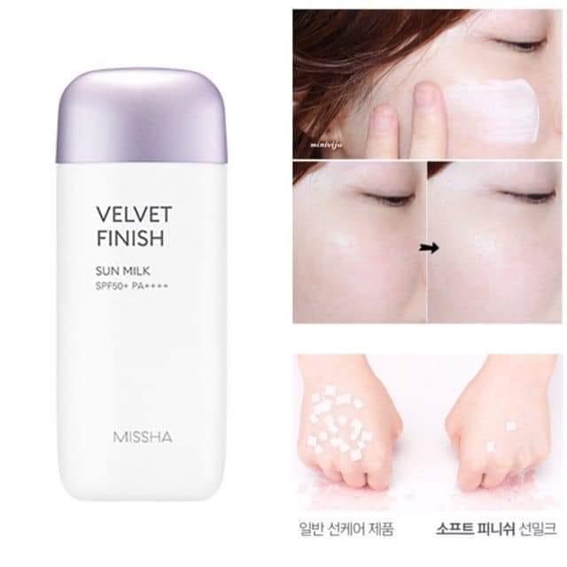 Kem chống nắng Missha All Around Safe Block Velvet Finish Sun Milk