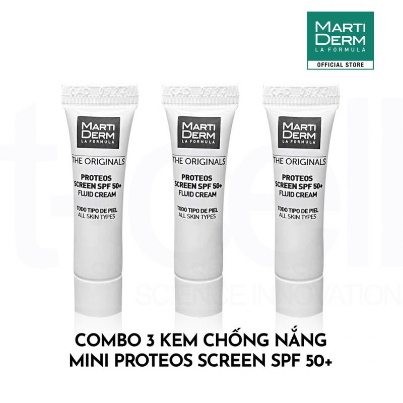 Kem chống nắng phổ rộng toàn diện ngừa lão hóa Martiderm The Originals Proteos Screen SPF50+ (3 tuyp x 2ml)
