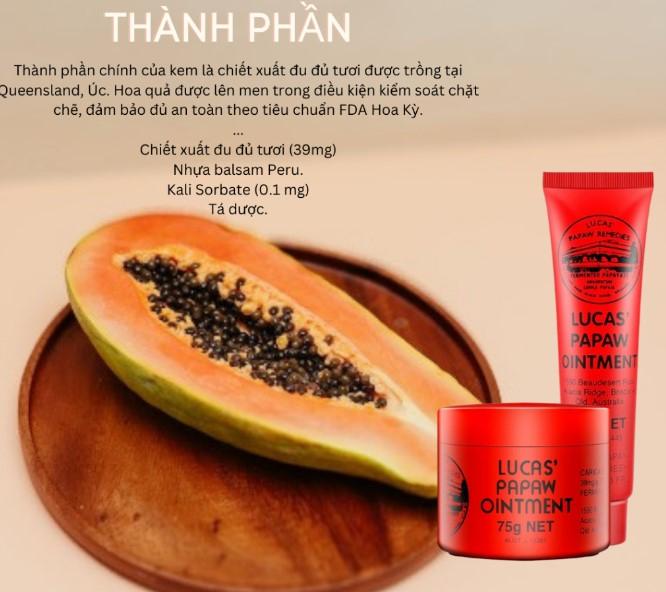 Kem đa năng đu đủ Lucas Papaw Ointment
