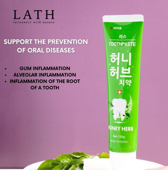 Kem đánh răng Lath Honey Herb Toothpaste