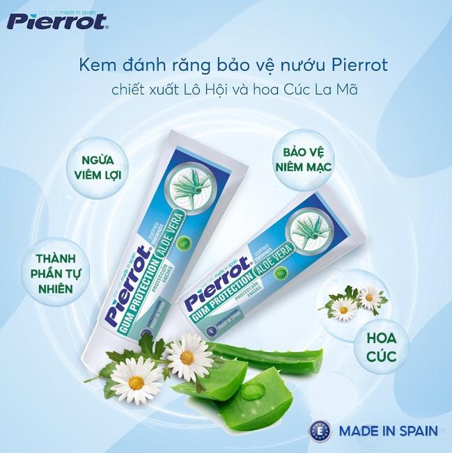 Kem đánh răng Pierrot chiết xuất lô hội