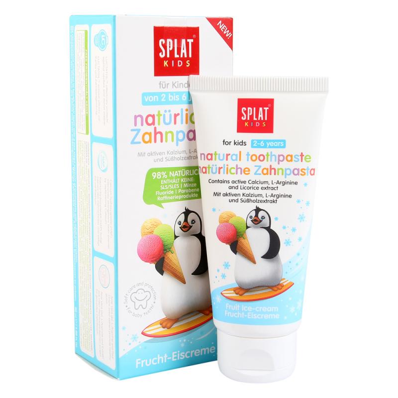 Kem đánh răng SPLAT Kids nuốt được vị kem