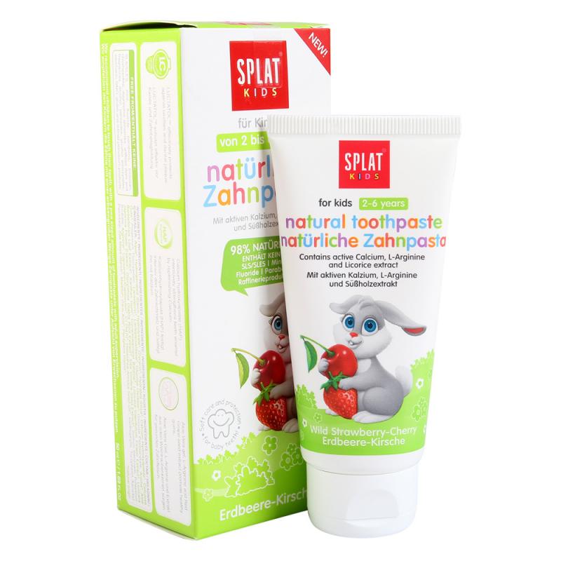 Kem đánh răng SPLAT Kids nuốt được vị cherry