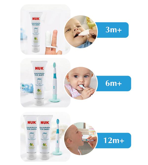 Kem đánh răng trẻ em không flouride NUK