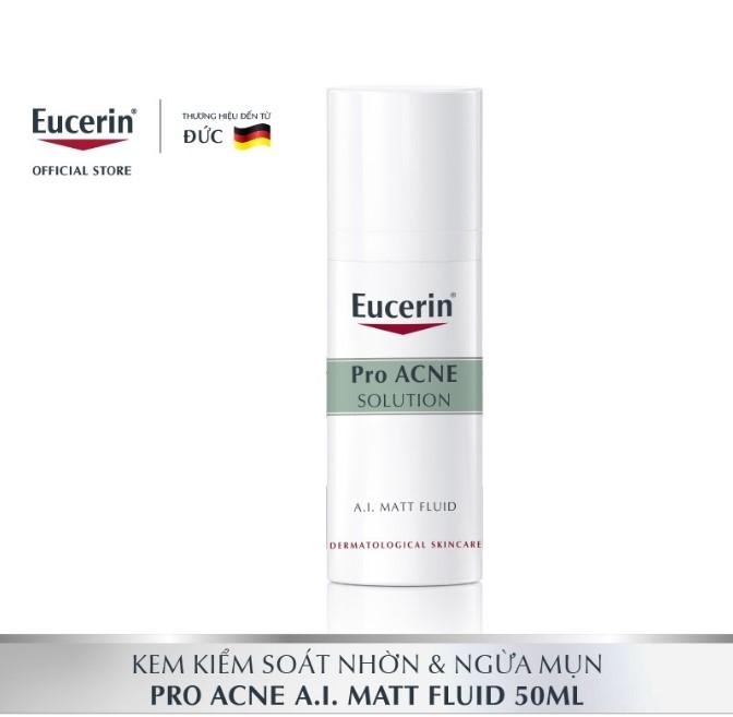 Kem dưỡng ẩm, kiểm soát nhờn, ngừa mụn Eucerin Matt Fluid