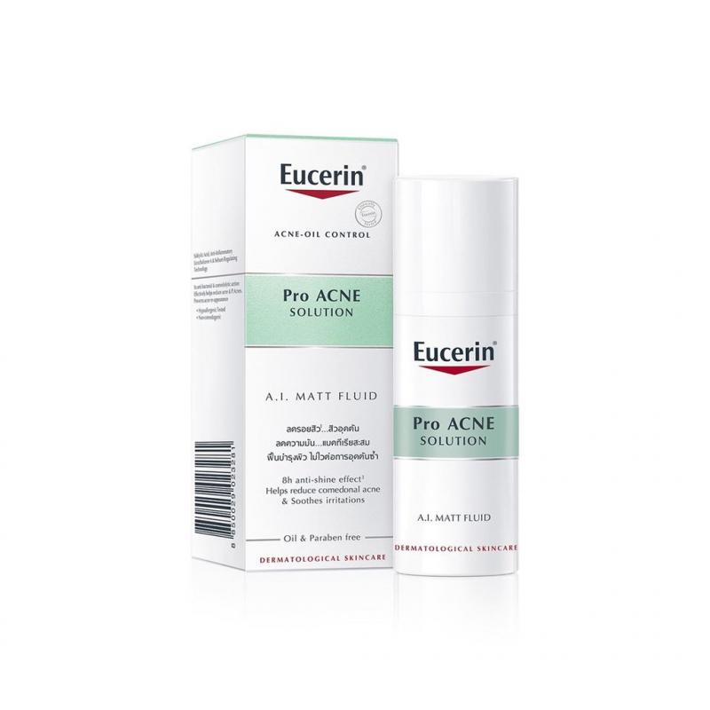 Kem dưỡng ẩm, kiểm soát nhờn, ngừa mụn Eucerin Matt Fluid