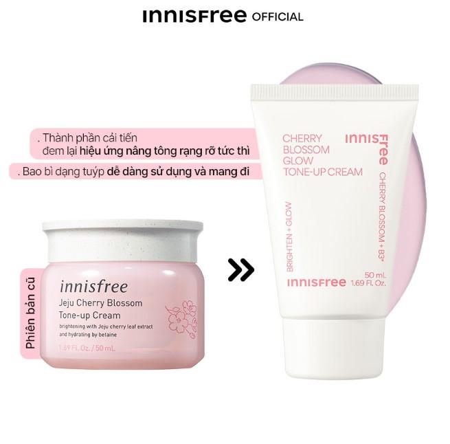 Kem dưỡng ẩm sáng da hoa anh đào đảo Jeju Innisfree Cherry Blossom Tone Up Cream