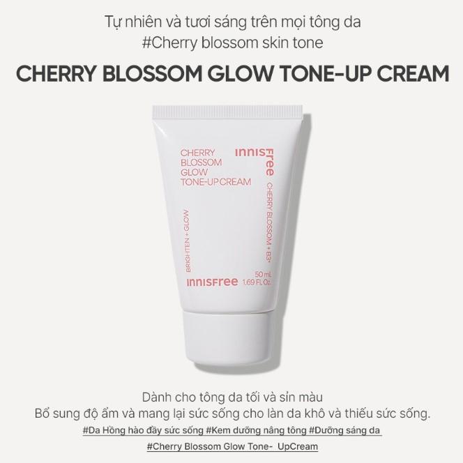 Kem dưỡng ẩm sáng da hoa anh đào đảo Jeju Innisfree Cherry Blossom Tone Up Cream