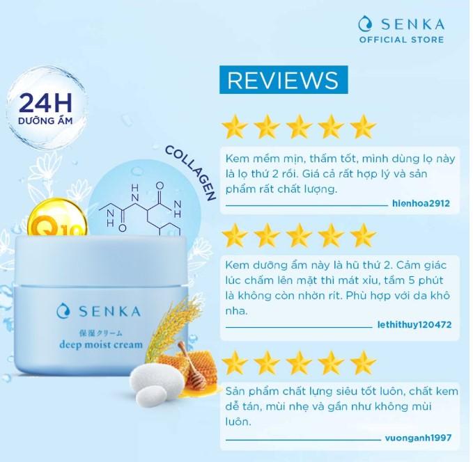 Kem dưỡng cấp ẩm chuyên sâu Senka Deep Moist Cream