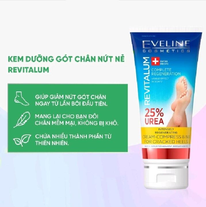 Kem dưỡng da chân Revitalum Eveline dưỡng ẩm làm mềm gót chân nứt nẻ