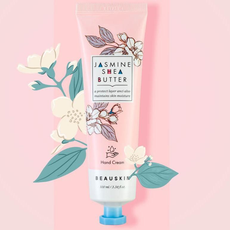 Kem dưỡng da tay chân ngừa khô nẻ da Beauskin Jasmine Shea Butter Hàn Quốc