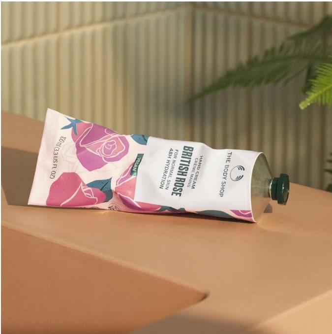 Kem dưỡng da tay The Body Shop British Rose Petal-Soft Hand Cream