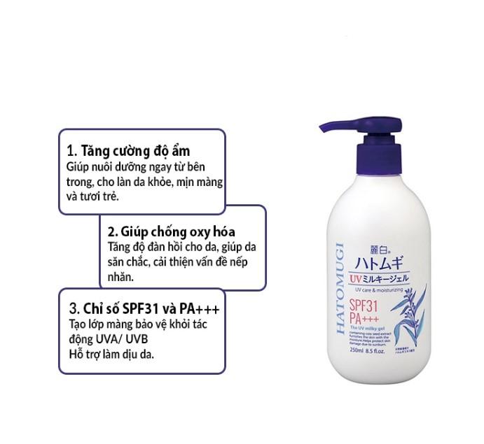 Kem dưỡng thể chống nắng Hatomugi SPF31 PA+++