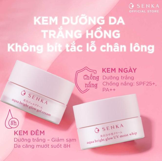 Kem dưỡng trắng da ban đêm Senka White Beauty Glow Gel Cream