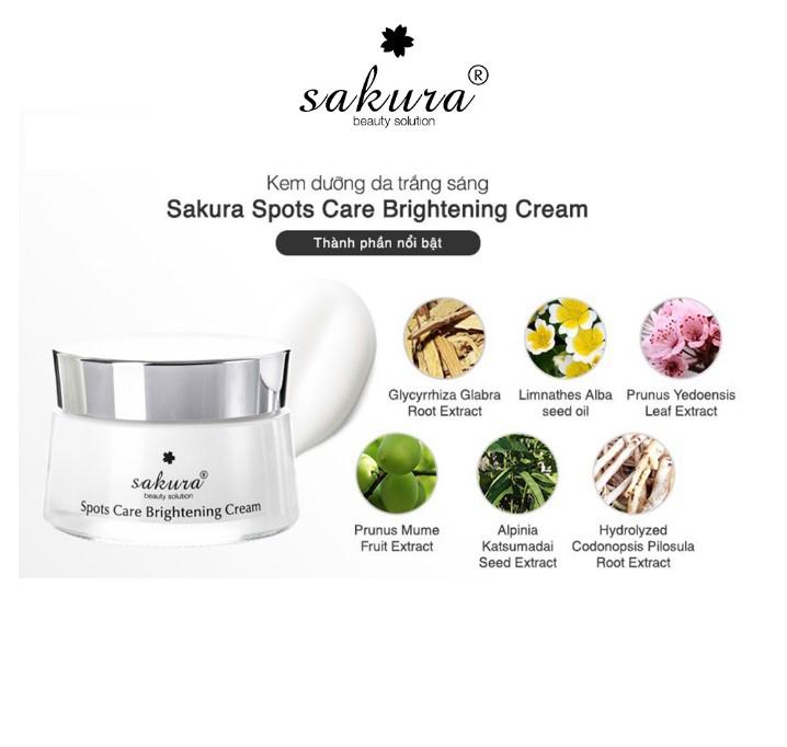 Kem dưỡng trắng da mờ nám Sakura Spots Care Brightening Cream