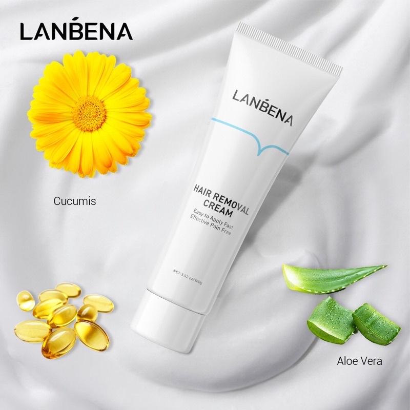 Kem dưỡng làm dịu da Lanbena sau tẩy lông