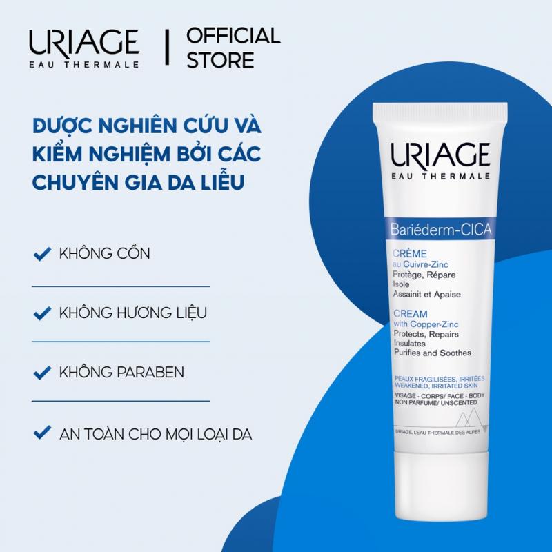 Kem làm dịu và phục hồi da Uriage Bariederm Cica-Creme