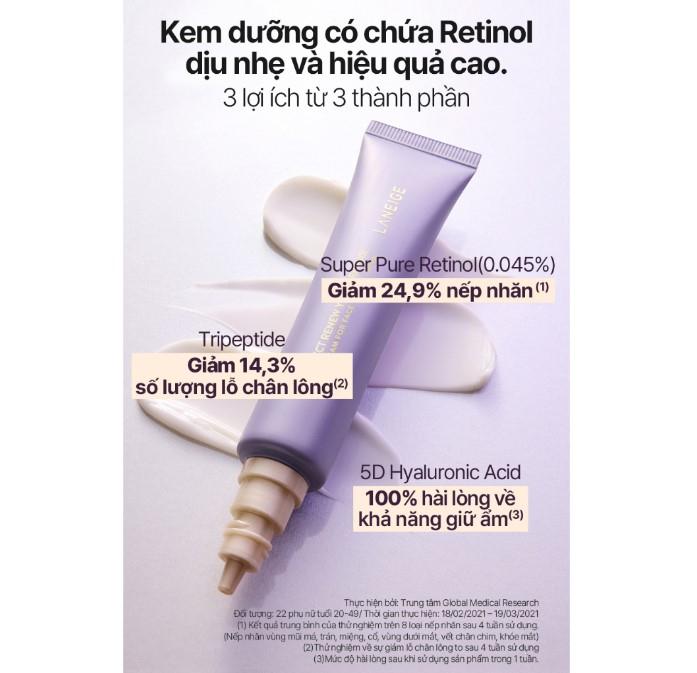 Kem ngăn ngừa lão hóa chứa Retinol cho da mắt và da mặt Perfect Renew Retinol Laneige Eye Cream