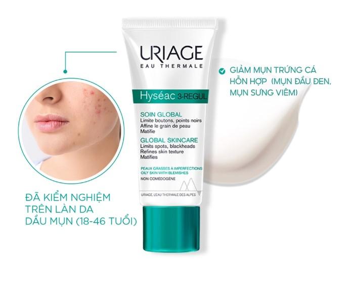 Kem ngăn ngừa mụn trứng cá hỗn hợp Uriage Hyseac 3 Regul