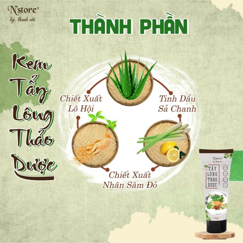 Kem tẩy lông thảo dược N'store