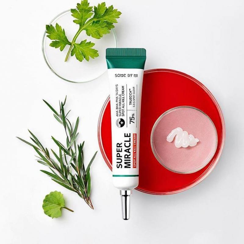 Kem chấm mụn, ngăn ngừa và phục hồi da mụn Some By Mi AHA-BHA-PHA 14 Days Super Miracle Spot All Kill Cream