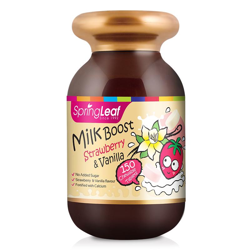Kẹo Milk Boost Strawberry & Vanilla Spring Leaf
