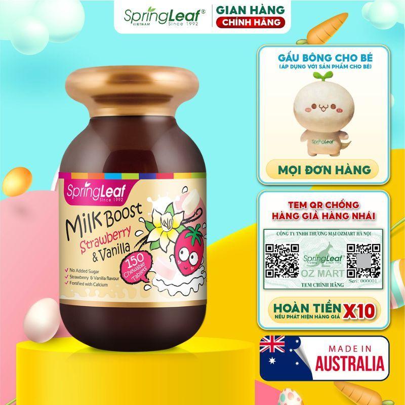 Kẹo Milk Boost Strawberry & Vanilla Spring Leaf