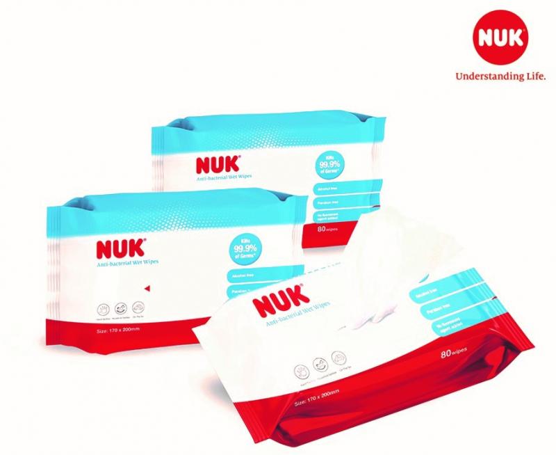 Khăn ướt diệt khuẩn NUK không cồn an toàn cho bé: SGS chứng thực hiệu quả diệt khuẩn đạt 99,9%-chuẩn diệt khuẩn xu thế mới