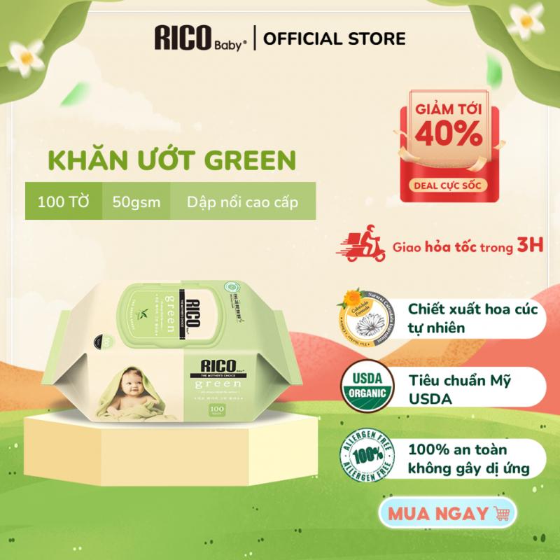 Khăn ướt RicoBaby Green Hàn Quốc