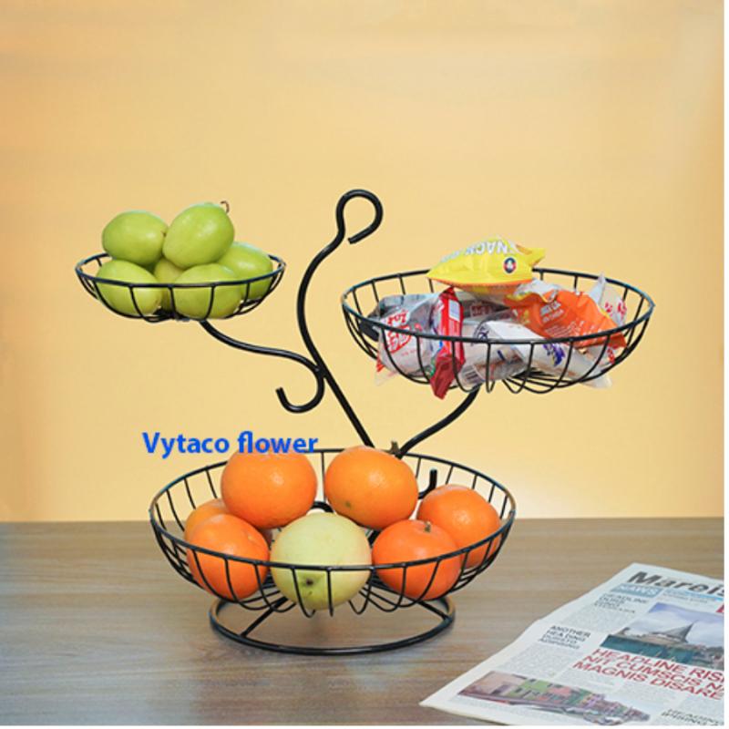Khay đựng bánh kẹo hoa quả 3 tầng