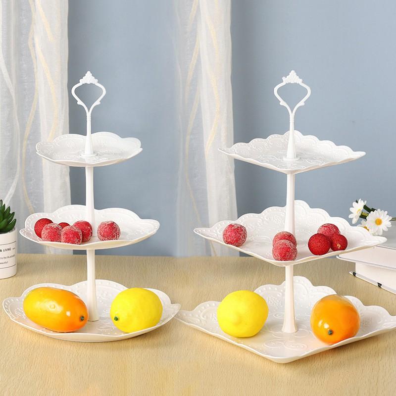 Khay đựng bánh kẹo, hoa quả mứt Tết 3 tầng sang trọng