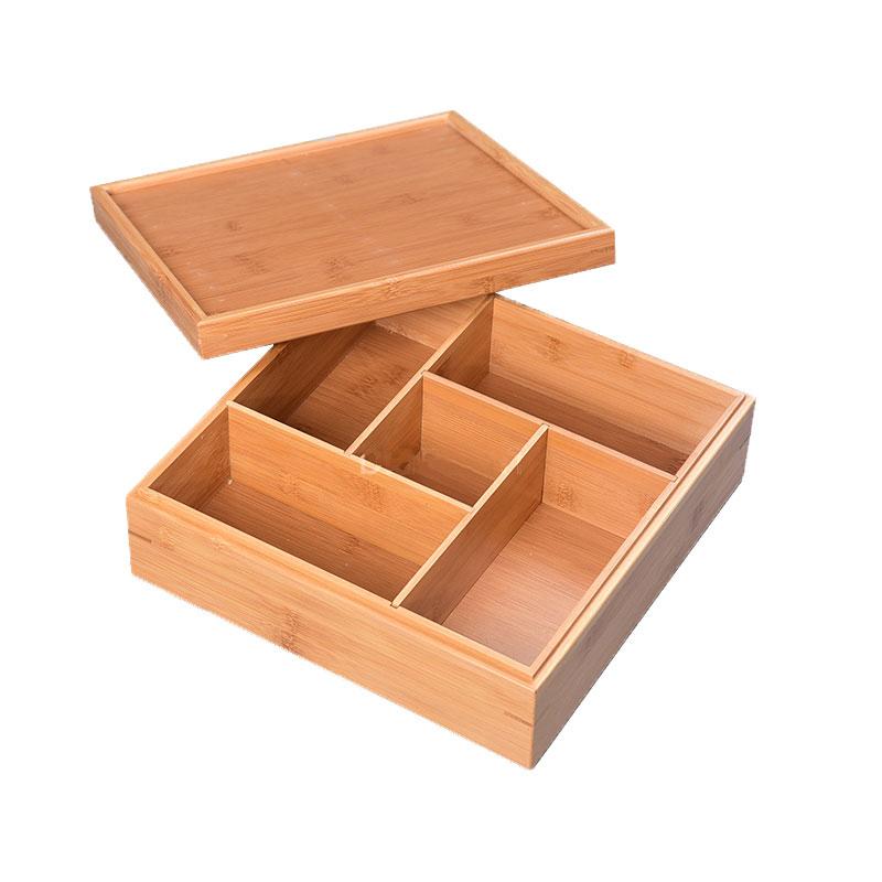 Khay đựng mứt, bánh kẹo Tết bằng gỗ tre tự nhiên