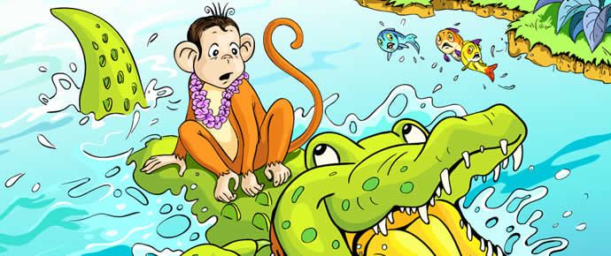 Khỉ và cá sấu