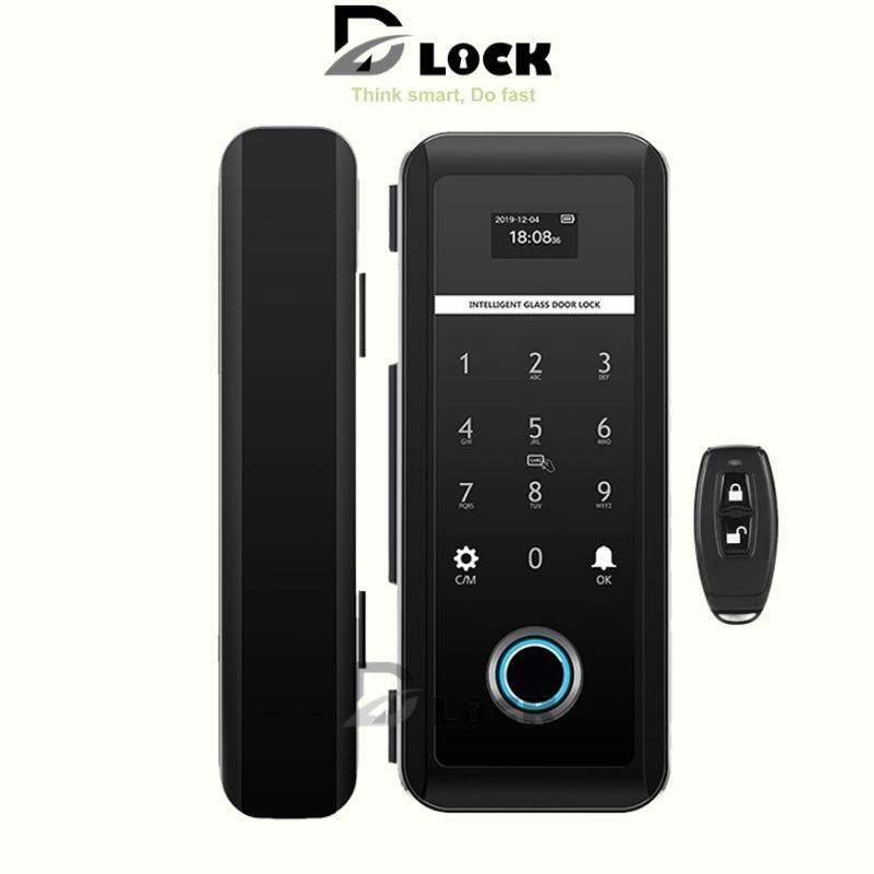 Khóa cửa điện tử vân tay thông minh cao cấp cửa kính chống nước có điều khiển Remote DILLOCK DL826